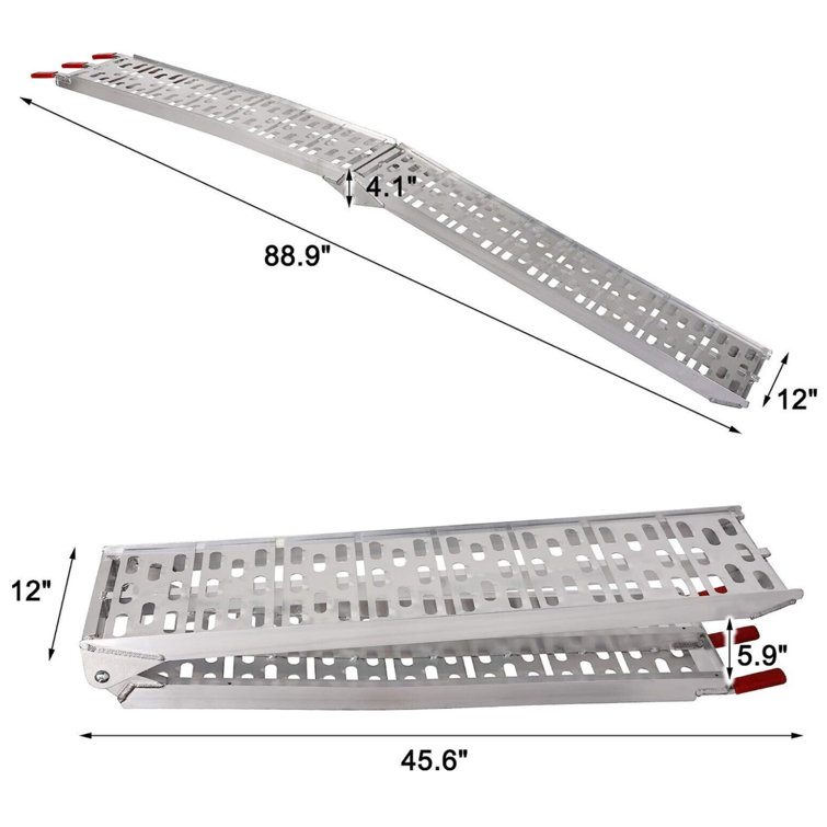 ACEM 1500Lbs Capacity Aluminum Foldable Truck Ramp (Set Of 2) Wayfair